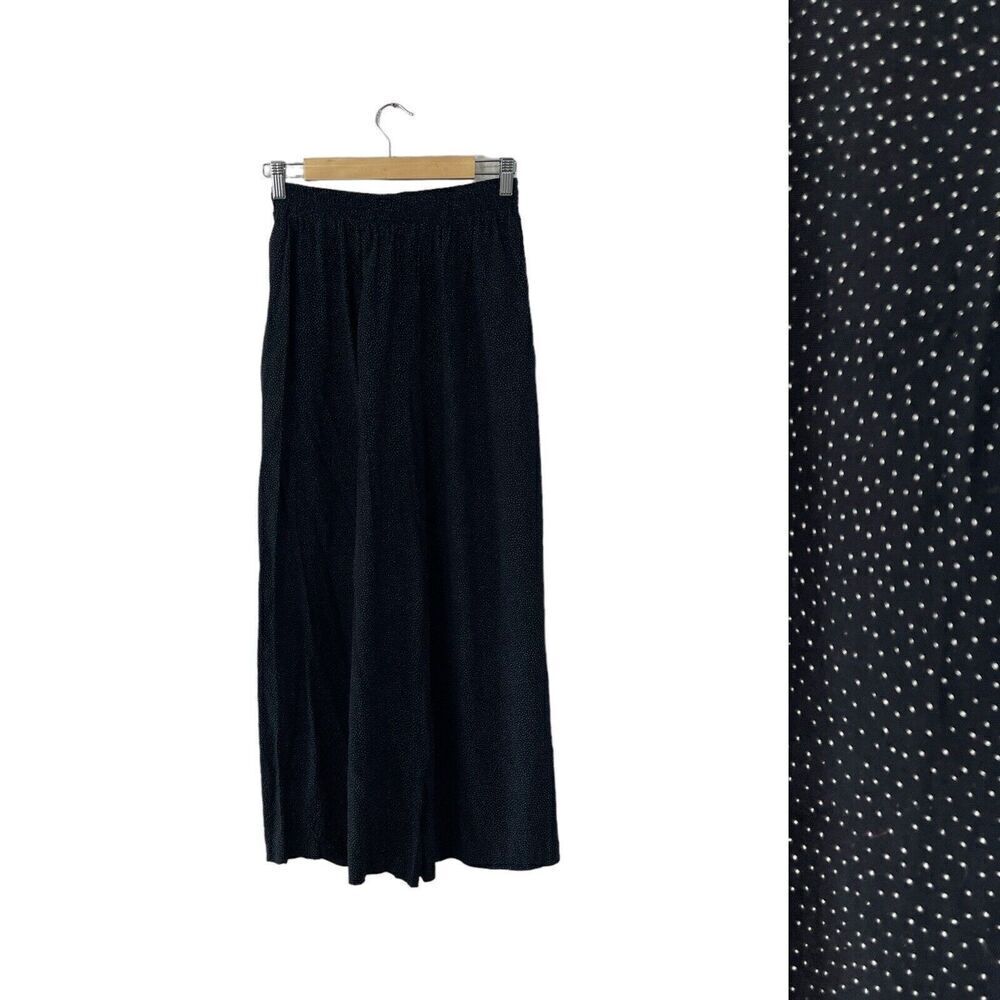Vintage 1990's USA Paris Sport Club Small Crop Wide Leg Dot Pants Womens